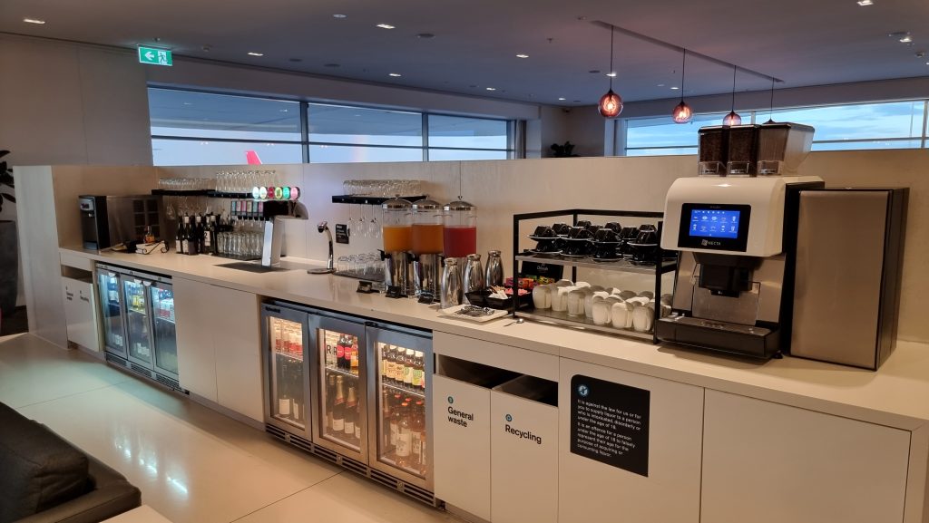 Air New Zealand Business Class Lounge Beverages