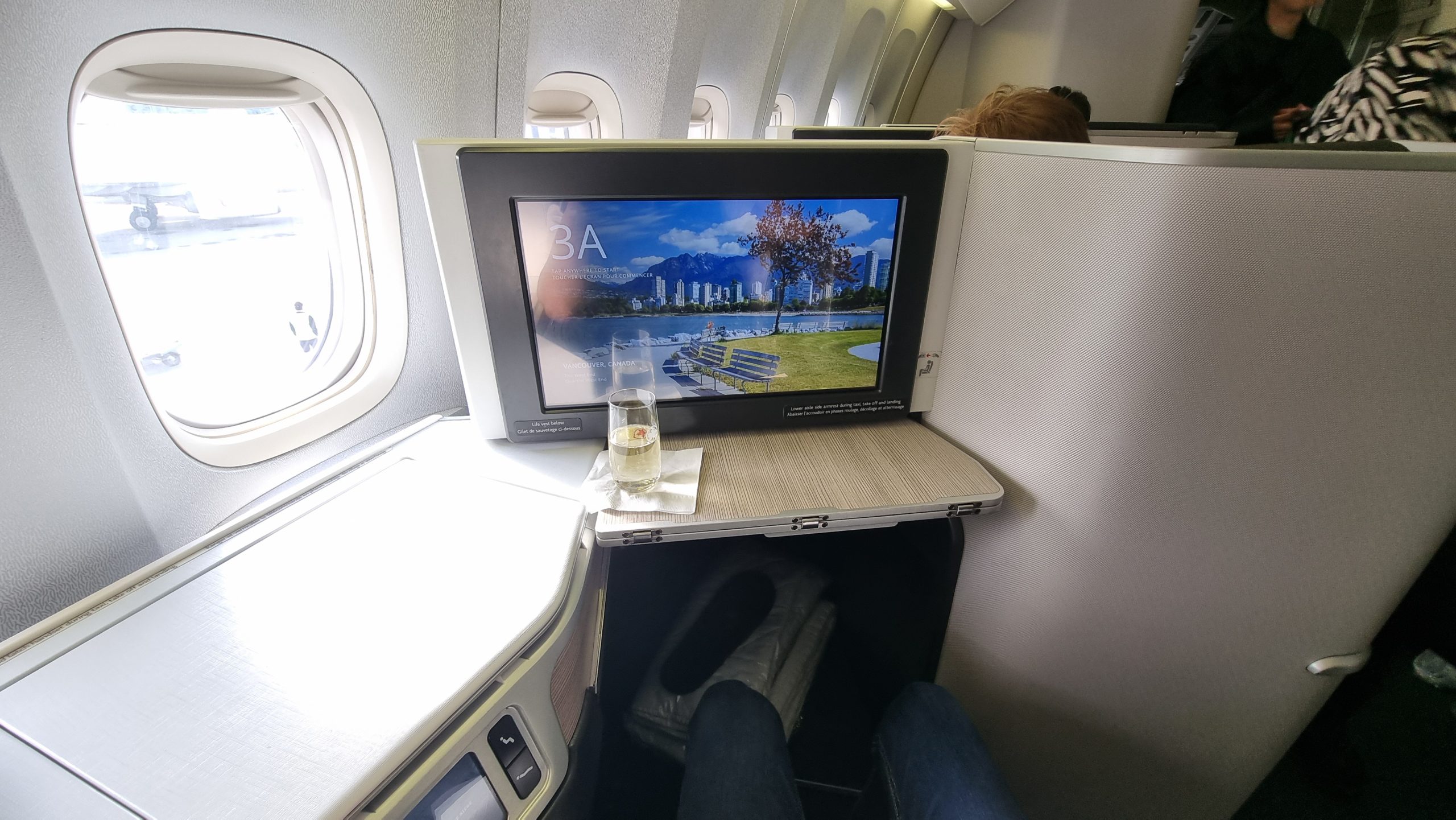 Air Canada Business Class Entertainment screen