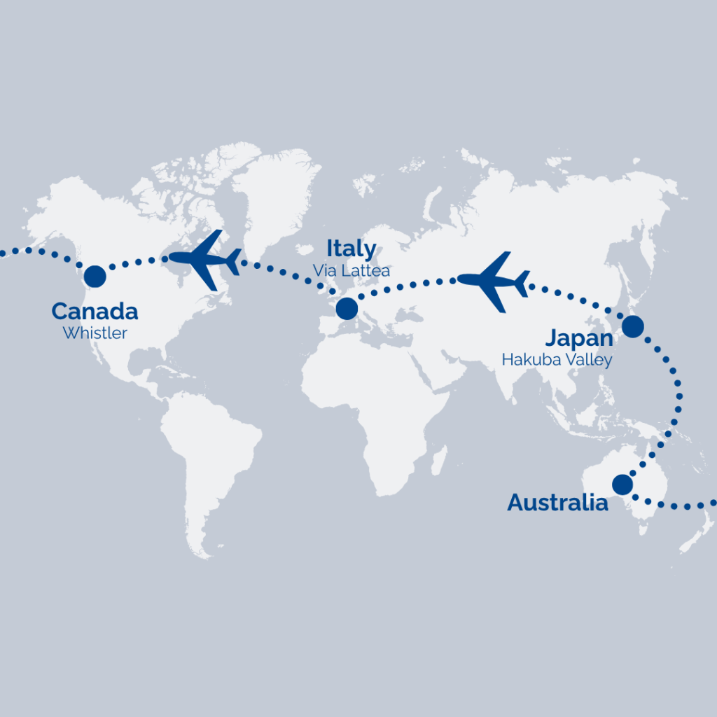 Ski Round the World Map