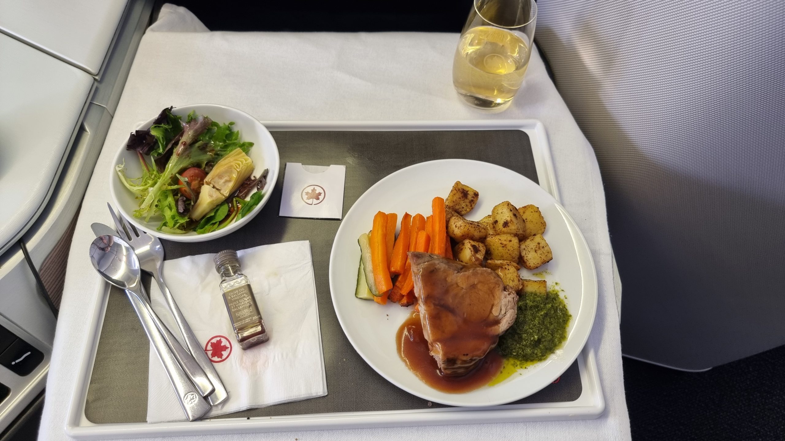Air Canada Business Class Meal